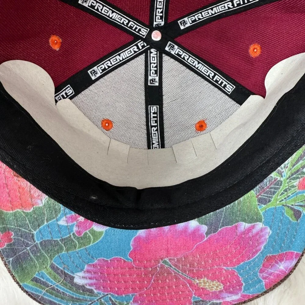 Premier Fits L Logo Maroon Snapback Hat - New